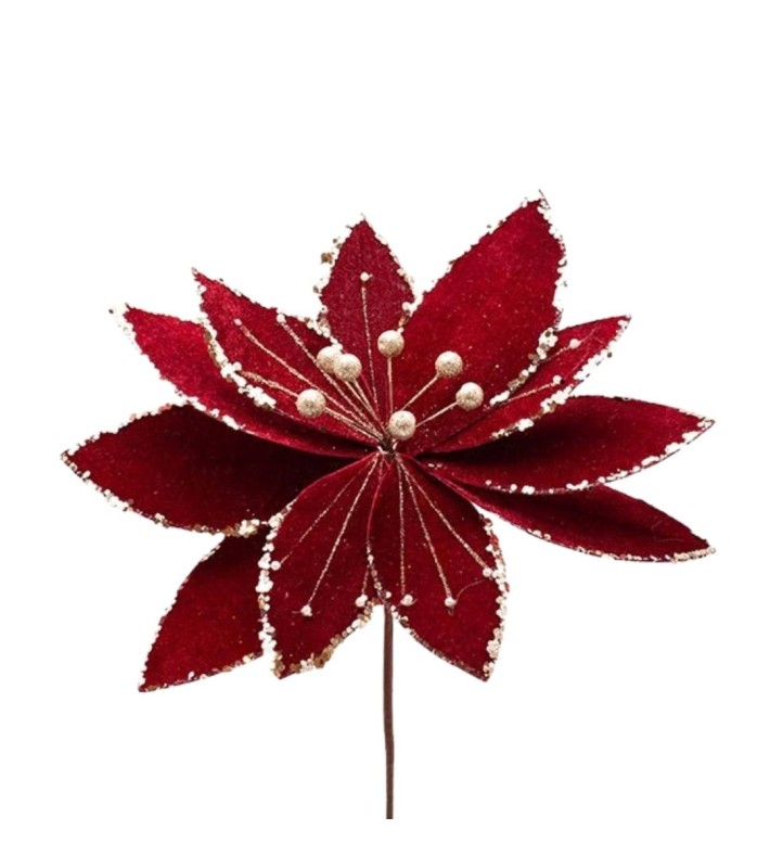 VELVET FLOWER BURGUNDY 33*45 VELVET FLOWER BURGUNDY 33*45