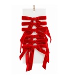 LITTLE VELVET BOWS, RED, SET 6PCS, 13x19cm LITTLE VELVET BOWS, RED, SET 6PCS, 13x19cm