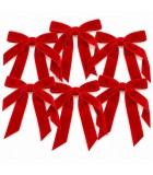 LITTLE VELVET BOWS, RED, SET 6PCS, 13x19cm LITTLE VELVET BOWS, RED, SET 6PCS, 13x19cm