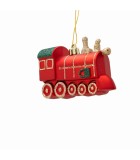 Ornament Train - Red - 11cm
