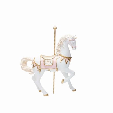 Decorative Horse - Casrousel - Pink - 25.5x30cm
