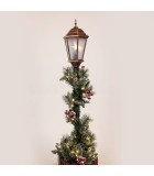 COLUMN WITH CHRISTMAS GARLAND, ILLUMINATED, WITH ADAPTOR, 150CM COLUMN WITH CHRISTMAS GARLAND, ILLUMINATED, WITH ADAPTOR, 150CM