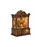 Christmas House with Fireplace & Water - Bronze - 1 LED - Battery Operated - 16.5x9.5x21.7cm Christmas House with Fireplace & Water - Bronze - 1 LED - Battery Operated - 16.5x9.5x21.7cm
