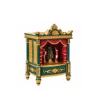 Christmas Theater - Green & Gold - Music & Movement - 5 LEDs - 17.5x13x24cm Christmas Theater - Green & Gold - Music & Movement - 5 LEDs - 17.5x13x24cm