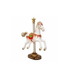 Decorative Phantasmagoric Carousel Horse - White & Gold - Fiberglass - 150x32x160cm Decorative Phantasmagoric Carousel Horse - White & Gold - Fiberglass - 150x32x160cm