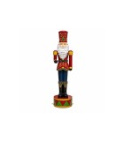 Fairytale Nutcracker - Red, Black & Gold - Fiberglass - 45x40x180cm