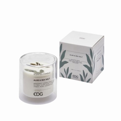 Scented Candle in cluster - Aloe & Sea Salt - 12xH12cm