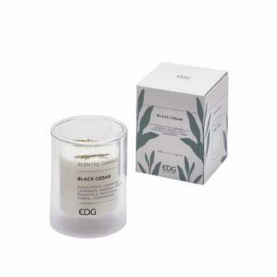 Scented Candle in cluster - Black Cedar - 10xH12cm