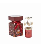 Κερί - Joyful - Κανέλα - Μωβ - Υ9cm