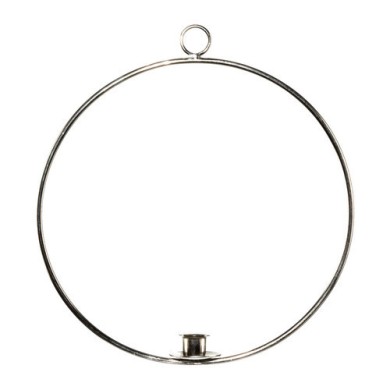 Candle Holder OPUS with base - Aluminium Silver 30x82cm