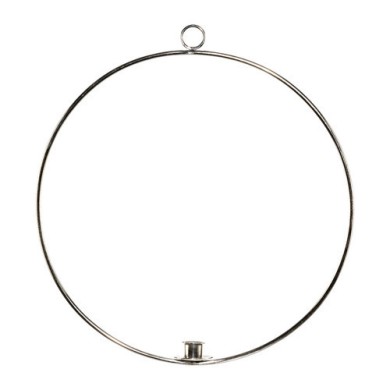 Candle Holder OPUS with base - Aluminium Silver 40x93cm
