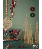 Διακοσμητικό Δέντρο με LED - Κώνος - Θερμό Λευκό - Υ210 IP44 2.400MICROLED