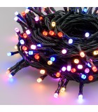 String LED Lights - Multicolor with Green Cable - 16+5m (200 LED) IP44 String Lights