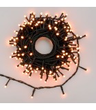 String LED Light Lights - Multicolor with Green Cable - 16+5m (200 LED) IP44 String Lights