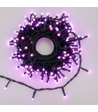 String LED Light Lights - Multicolor with Green Cable - 16+5m (200 LED) IP44 String Lights