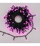 String LED Light Lights - Multicolor with Green Cable - 16+5m (200 LED) IP44 String Lights