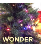String LED Light Lights - Multicolor with Green Cable - 16+5m (200 LED) IP44 String Lights