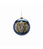 Ornament Ball - Gmme - Blue - 10xH12cm