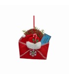 Ornament Letter - White/Red - 13xH14cm