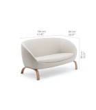 Outdoor Sofa Set - Broadway - integrated MarinePLUS leather - Cream 