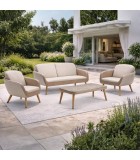 Outdoor Sofa Set - Corsica - integrated MarinePLUS leather - Cream Sofa set