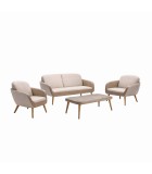 Outdoor Sofa Set - Corsica - integrated MarinePLUS leather - Cream Sofa set