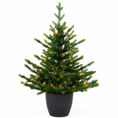 Christmas PE Pot Tree - Green Spruce - 70 LED - H100/D70cm - 100 Tips Christmas PE Pot Tree - Green Spruce - 70 LED - H100/D70cm - 100 Tips