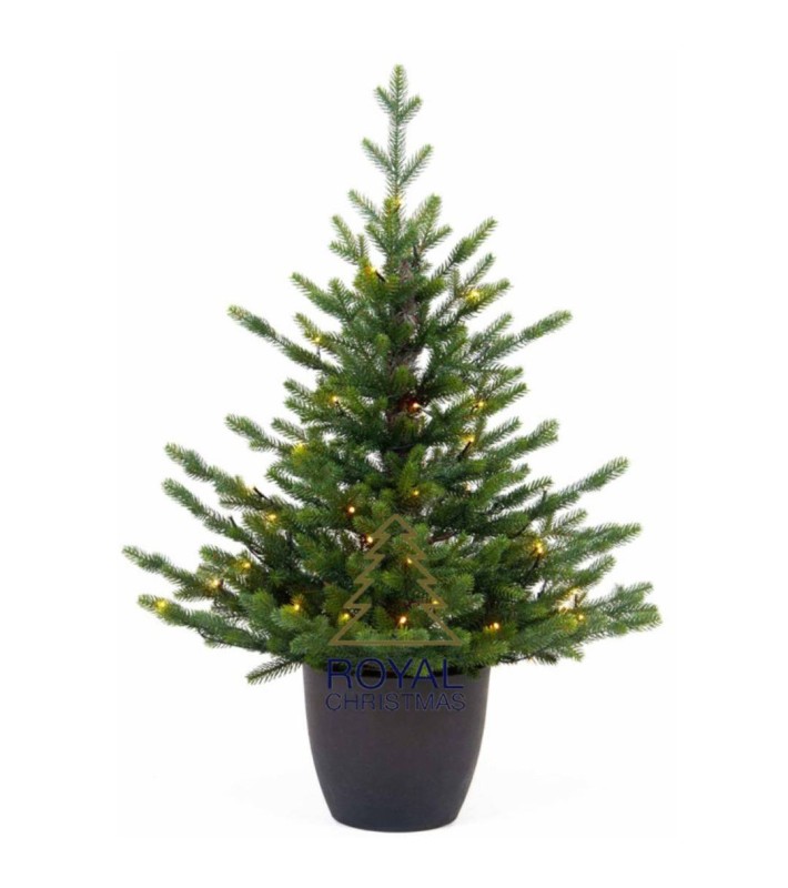Christmas PE Pot Tree - Green Spruce - 100 LED - H120/D73cm - 192 Tips Christmas PE Pot Tree - Green Spruce - 100 LED - H120/D73cm - 192 Tips