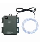 String LED Lights - Cold White with Silver Metal Cable - 8m (80 microLED) Battery-Operated IP44 String Lights String LED Lights - Cold White with Silver Metal Cable - 8m (80 microLED) Battery-Operated IP44 String Lights