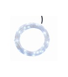 String LED Lights - Cold White with Silver Metal Cable - 16m (160 microLED) Battery-Operated IP44 String Lights String LED Lights - Cold White with Silver Metal Cable - 16m (160 microLED) Battery-Operated IP44 String Lights