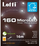 String LED Lights - Cold White with Silver Metal Cable - 16m (160 microLED) Battery-Operated IP44 String Lights String LED Lights - Cold White with Silver Metal Cable - 16m (160 microLED) Battery-Operated IP44 String Lights