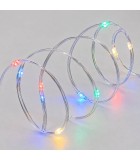 String LED Light - MULTICOLOR with metal cable - 160 MicroLED ø1,5mm - with Timer 3AA 16m String LED Light - MULTICOLOR with metal cable - 160 MicroLED ø1,5mm - with Timer 3AA 16m