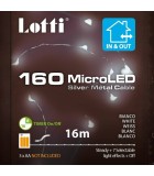 String LED Light - MULTICOLOR with metal cable - 160 MicroLED ø1,5mm - with Timer 3AA 16m String LED Light - MULTICOLOR with metal cable - 160 MicroLED ø1,5mm - with Timer 3AA 16m