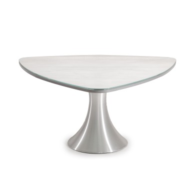 Outdoor Table - Palm - White/Silver - 160x154cm