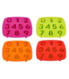 Silicone Mold - Numbers - Orange/Red/Pink/Green - 17X17X2cm