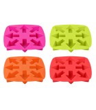 Silicone Bakeware - Row - Pink/Green/Orange/Red - 17x17x2CM
