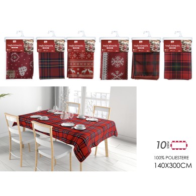 Tableclothe - Christmas  Red - 140x300cm (6 designs)