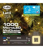 Compact LED Light String - WARM WHITE green metal cable - 1000 MicroLED ø6cm 4+20m Compact LED Light String - WARM WHITE green metal cable - 1000 MicroLED ø6cm 4+20m