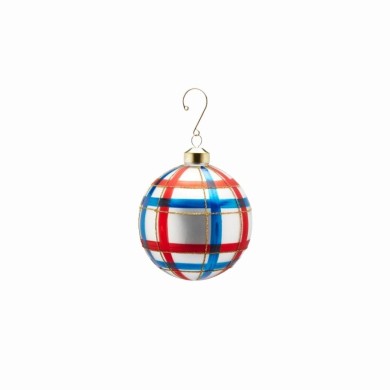 Oranment Ball - Tartan Duke - Blue/Red - D10cm Oranment Ball - Tartan Duke - Blue/Red - D10cm