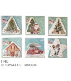 Napkins 12 pieces - 33cm 4 designs