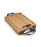 PRO Cutting Board Napoleon - Bamboo - Stainless Steel Bowls - 46 × 32.8 × 5.9cm PRO Cutting Board Napoleon - Bamboo - Stainless Steel Bowls - 46 × 32.8 × 5.9cm