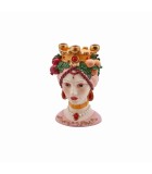 Candle Holder - Sicily - Pink -20xH38cm