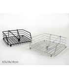 Napkin Holder - Black/Silver 19x19x7cm (2 designs) Napkin Holder - Black/Silver 19x19x7cm (2 designs)