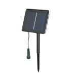 String LED Lights with solar panel  - Warm White with Green Cable - 50m (1000 LED) String Lights