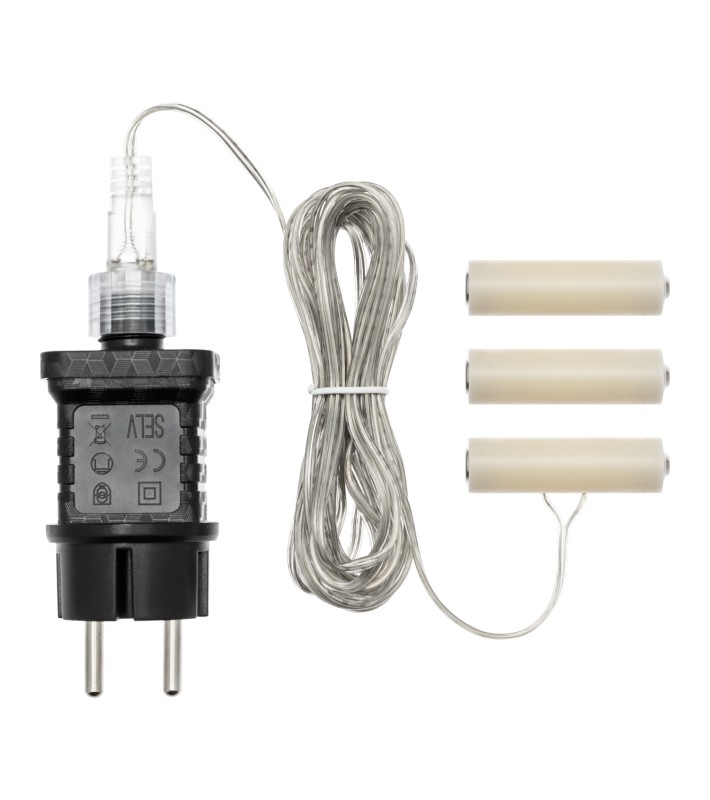 Optional Power Transformer - for 3xAA - with Transparent Cable - 4m Optional Power Transformer - for 3xAA - with Transparent Cable - 4m