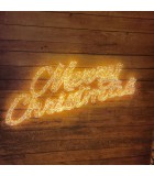 3D LED Διακόσμηση - Καλά Χριστούγεννα - 185xH70cm (8000 LED) IP44