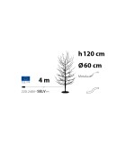 Φωτιζομενο δεντρο κλαδιων - Tiglio - Θερμο Λευκο LED φωτακια Καφε -