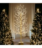 Φωτιζομενο δεντρο κλαδιων - Tiglio - Θερμο Λευκο/Λευκο LED φωτακια/Σαμπανιζε