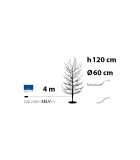 Φωτιζομενο δεντρο κλαδιων - Tiglio - Θερμο Λευκο/Λευκο LED φωτακια/Σαμπανιζε