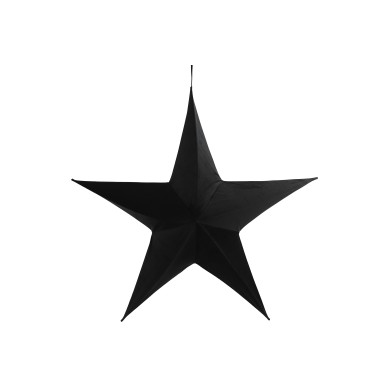 Hanging Decorative Star- Maria –Velvet - Black – D110cm Hanging Decorative Star- Maria –Velvet - Black – D110cm